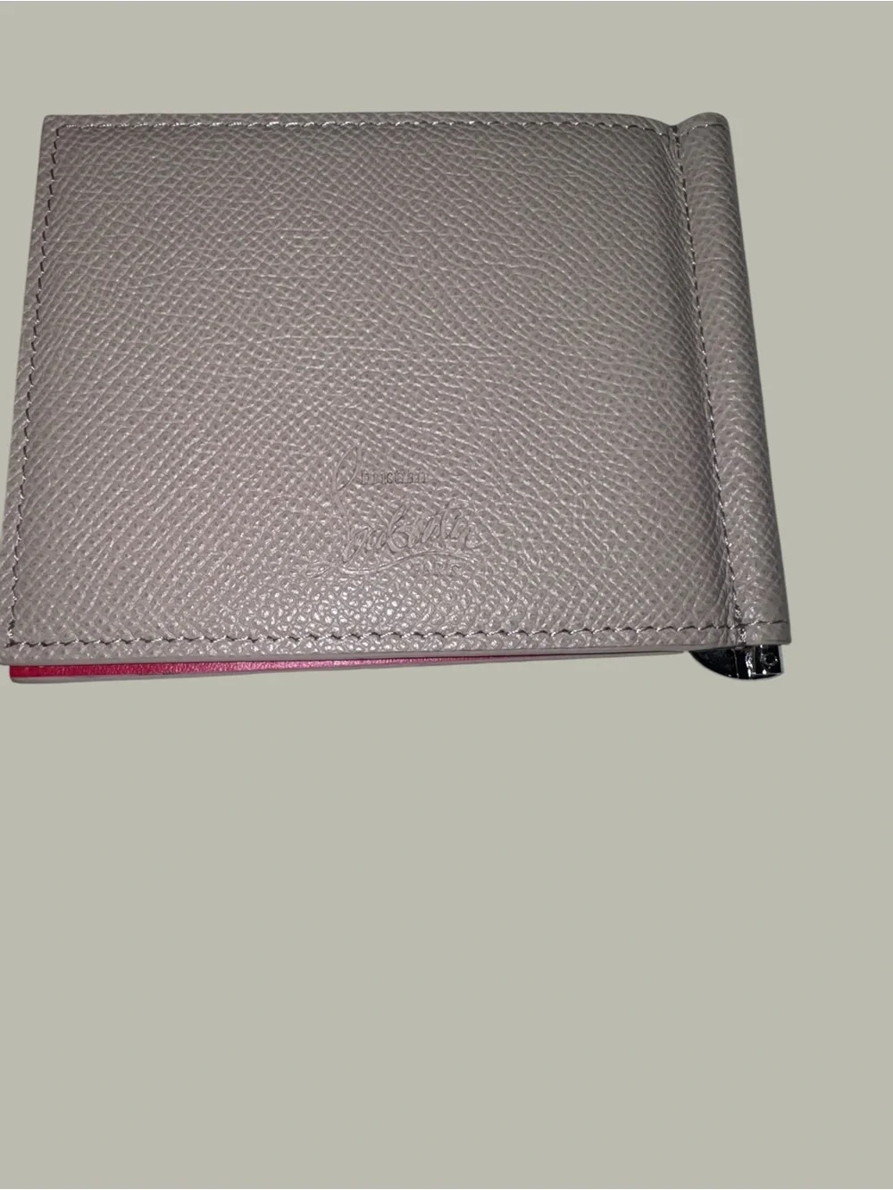 Christian Louboutin Groovy Money Clip Leather Wallet New